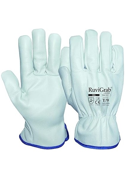 - Doğal Sığır Derisi Iş Eldiveni - Bahçe Eldivenleri - Deri Eldiven - Inşaat Deri Eldiven