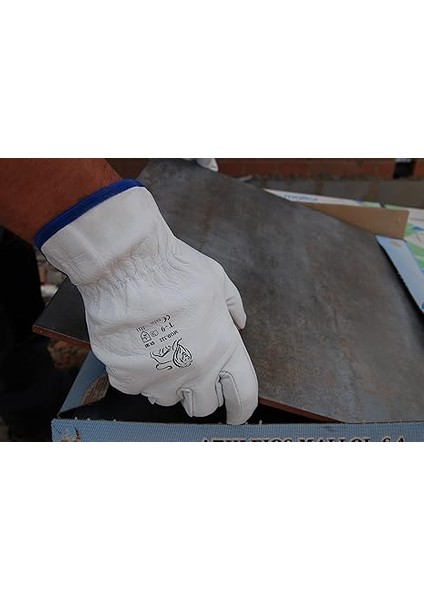 - Doğal Sığır Derisi Iş Eldiveni - Bahçe Eldivenleri - Deri Eldiven - Inşaat Deri Eldiven modelleri