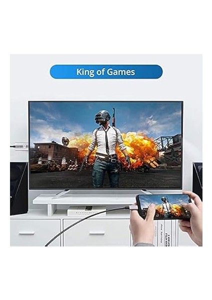 Hc-01 Type-C To 4K Ultra Full Hd HDMI Usb-C Tak Çalıştır Görüntü Aktarım Kablosu-1.8m fırsatları