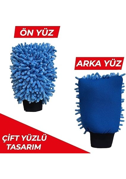 - Peluş Araba Yıkama ve Temizlik Eldiveni, Mikrofiber Oto Yıkama Eldiven, Çift Taraflı Araç Detay Eldiveni fiyatları
