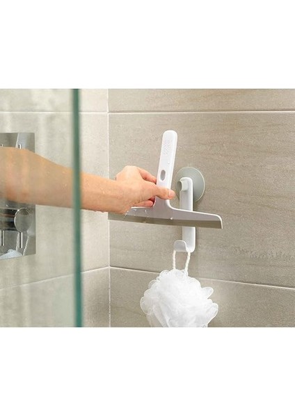 Joseph Easystore - Slimline Duş Çekçeki, Duş Duvarı Için Saklama Kancalı, Beyaz/gri fırsatları