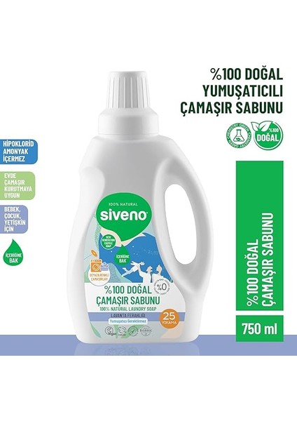 %100 Doğal Çamaşır Sabunu Bitkisel Deterjan Yumuşatıcı Gerektirmez Konsantre Vegan 750 ml fiyatları