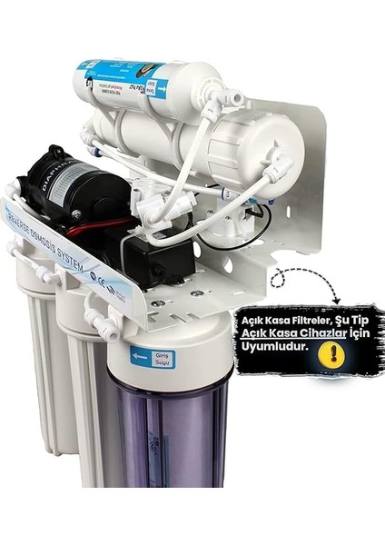 Su Açık Kasa Su Arıtma Cihazı 5li Filtresi Standart Membran Set fiyatları