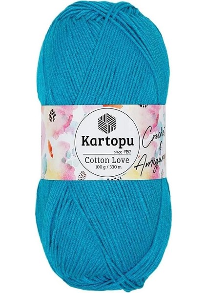 Cotton Love El Örgü Amigurumi Ipi Yünü 100 gr K512 Koyu Turkuaz