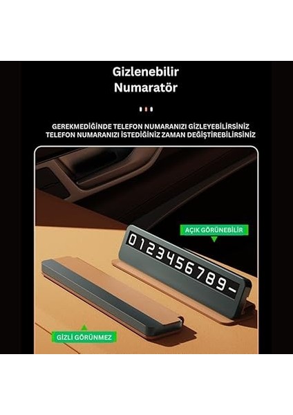 Araç Içi Geçici Park Için Telefon Numaratörü, Forforlu Açılıp Kapanabilen Premium Numaratör modelleri