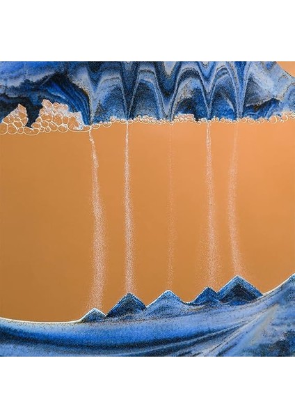 Inç Mavi Renk Dekoratif Yuvarlak Kum Saati Çöl Temalı Şık Kum Saati Stres Atıcı 18X17CM (Mavi) fırsatları