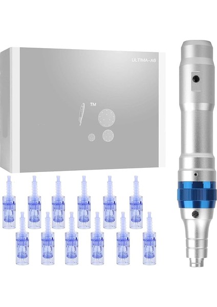 Pen Ultima A6 Elektrikli Cilt Bakım Kiti, 12 Kartuş Dahil - Altı 12 Pimli, Altı 36 Pin