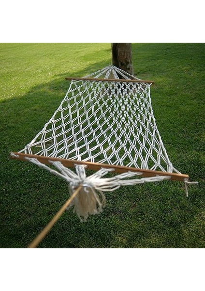 Tek Kişilik Pamuk Hamak | Çift Sarım &amp; Çift Örgü, 200×100 CM, 150 KG Kapasiteli modelleri