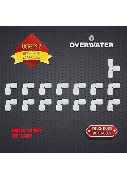 Kapalı Kasa Su Arıtma Cihazı 8 Li Inline Filtresi Seti 12 Aşamalı Özel Sarım Membran Filtre indirimleri