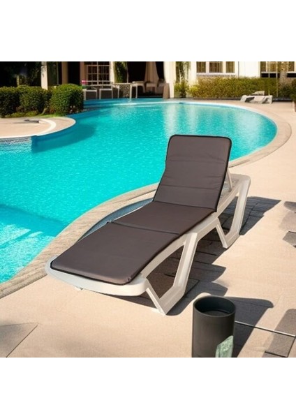 Şezlong Minderi Kamp Yatağı Antrasit 170X52X3,5 cm