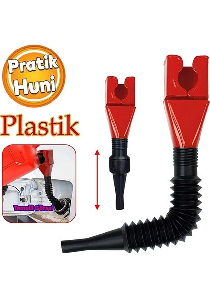 Akrobat Plastik Bidon Ağzı Huni, Esnek ve Oynar Uçlu, Benzin, Mazot, Sıvı Yağ ve Su Boşaltma Aparatı indirimleri