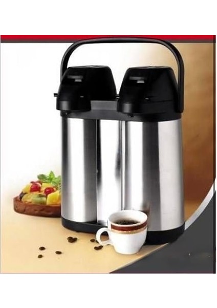 1240XL Ikili Çelik Termos Çiftli 1.9 + 1.9 Lt Çay Su Termosu fiyatları