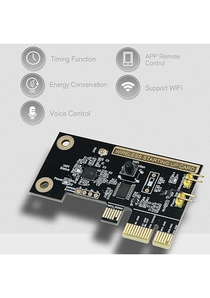 Ewelink Mini Pcı-E Masaüstü Pc Uzaktan Kumanda Anahtarı Kartı Wifi Kablosuz Akıllı Anahtarı Röle Modülü Kablosuz Yeniden Başlatma Anahtarı Açma/kapama Bilgisayar Boot Kartı ile Harici Anten &amp; modelleri
