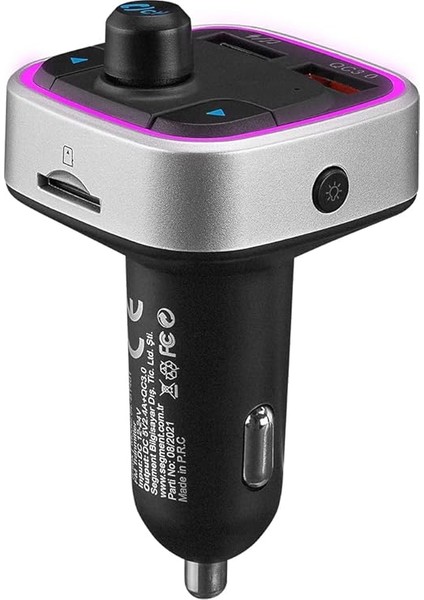 SL-BT401 Rgb Bluetooth V5.0 LED Ekran Tf Kart 64G(MAX) Çift USB QC3.0+5V/2.4A Hızlı Şarjlı Fm indirimleri
