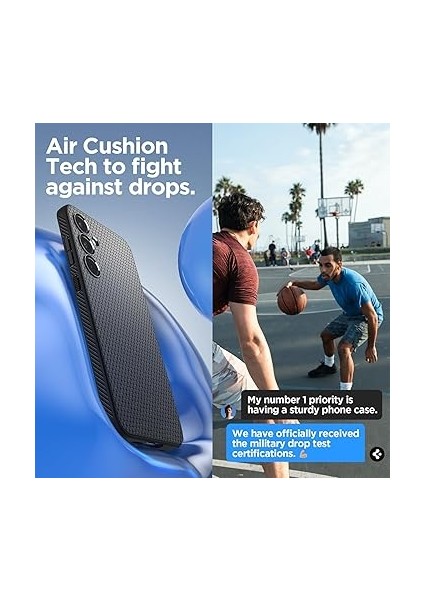 Galaxy A55 Kılıf Liquid Air Matte Black - ACS07526 fırsatları