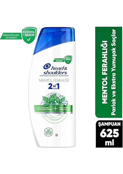 &amp; Shoulders Mentol Ferahlığı 2'si 1 Arada Kepeğe Karşı Etkili Şampuan 625ML fiyatları
