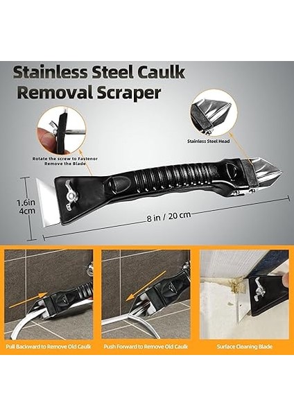 Sızdırmazlık Maddesi Çıkarıcı, Silikon Sökücü Alet Seti, Silikon Derzlerin Çıkarılması ve Yenilenmesi, Profesyonel Dolgu Maddesi, Işleme Seti, Derz Kazıyıcı, Derz Düzleştirici, Silikon Çektirme Dahil fiyatları