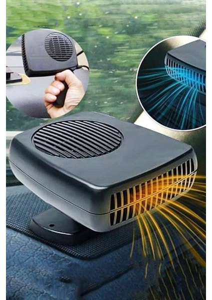 Girişli 12V Isıtıcı-Soğutucu Buğu Çözücü Araç Içi Pratik Fan