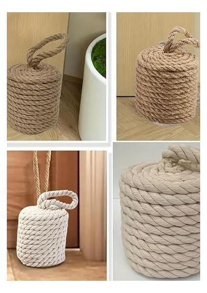 Adet Vintage Jüt Örgülü Kapı Stoperi Ağırlıklı Zemin Takozu Ev ve Ofis Oda Kullanımı Için Dekor (Jüt) indirimleri