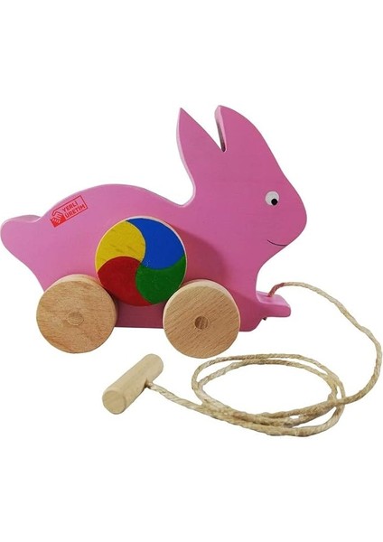 Ahşap Oyuncak Tavşan Figürlü Çekçek