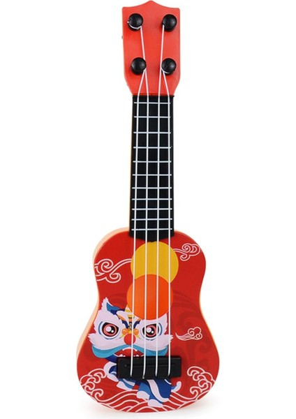 Mini Çocuk Ukulele, 4-String Ukulele Oyuncak Karikatür Aslan Günlük Eğlence Için Hafif (Kırmızı) fiyatları