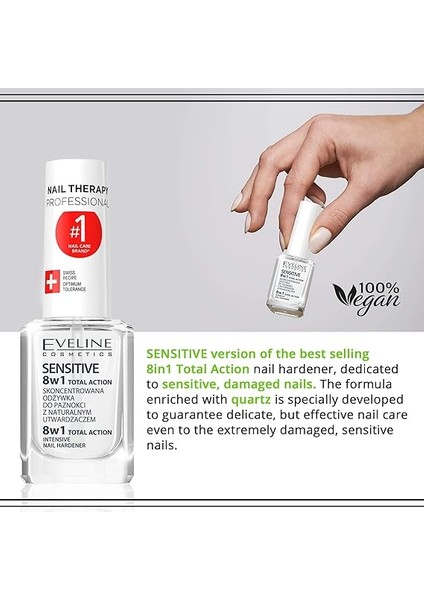 Cosmetics 8 In 1 Total Action Sensitive 12ML | 8'i 1 Arada Total Hassas Tırnak Bakımı modelleri