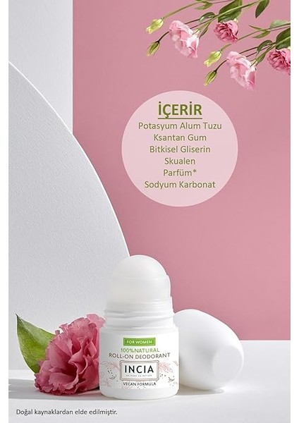 Doğal Roll On Deodorant Kadınlar Için Ter Kokusu Önleyici Lekesiz 50 ml fırsatları