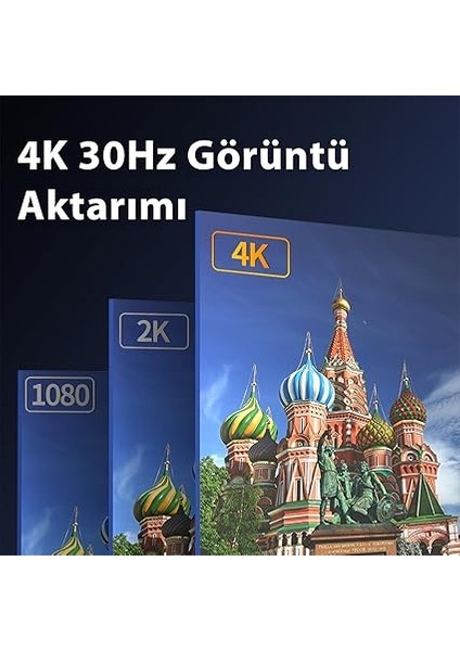4K 30Hz Displayport To HDMI Dönüştürücü Kablo 3 Metre fırsatları