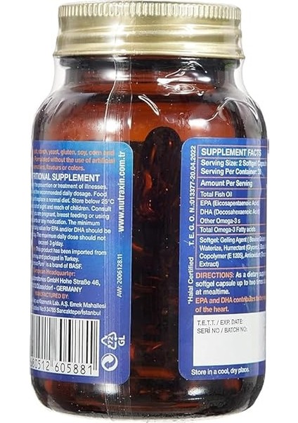 Vitals Omega-3 2000 Mg Epa + Dha Balık Yağı Içeren Takviye Edici Gıda (1 x 60 Kapsül) modelleri