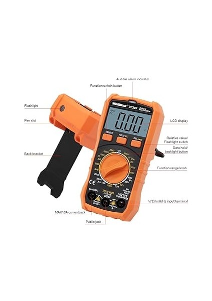 VC203 Ölçü Aleti Multimetre Avometre Ncv Işıklı Ekran El Feneri Isı Ölçer fiyatları