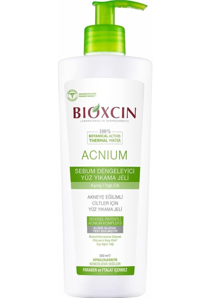 Acnium Sebum Dengeleyici Yüz Yıkama Jeli 500ML