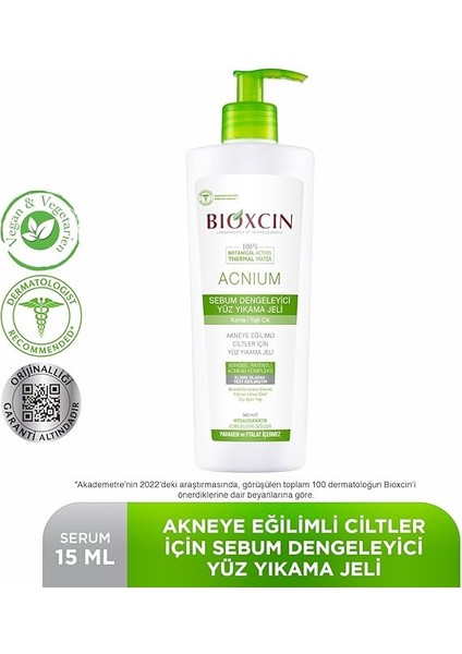 Acnium Sebum Dengeleyici Yüz Yıkama Jeli 500ML fiyatları
