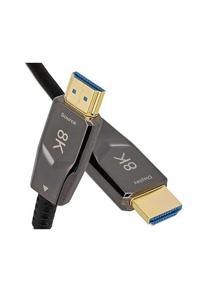 - 8k HDMI Aoc Fiber Kablo - HDMI 2.1 Standart - 48GBPS, 8k 60Hz, 4K 120Hz, 4K 60Hz, Earc, Hdr, D-Hdr, Hdcp2.3, Dolby Vision, Dolby Atmos (10 Metre) modelleri