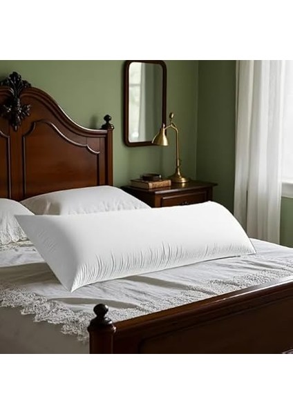 Uzun Vücut,baş Yastığı, 137 cm x 48 Cm, Beyaz, Yumuşak Dolgulu fırsatları