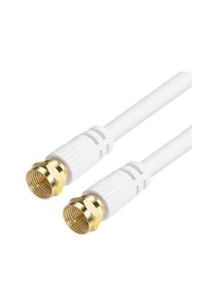 Plus Px-Tv3 3 Metre Rg6 Full Hd Tv Uydu Kablosu, Altın Uç Anten Kablosu, Dvb-T, Dvb-C, Dvb-S, Dvb-S2 Beyaz