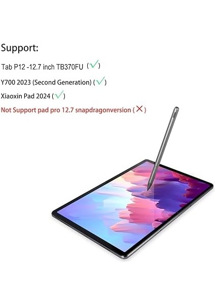 Tab P12 Pen Plus 12,7 Inç TB370FU, Stylus Kalem 4096 Level Için Manyetik Kalem Lenovo Tab Pen Plus Için Gri indirimleri