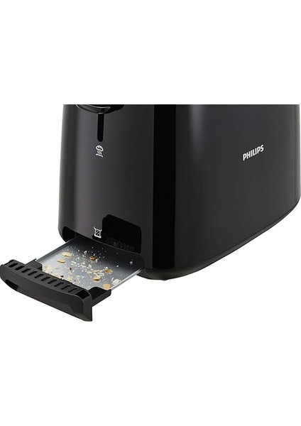 HD2581/90 Ekmek Kızartma Makinesi, Otomatik Kapanma, Buz Çözme Işlevi, Siyah modelleri