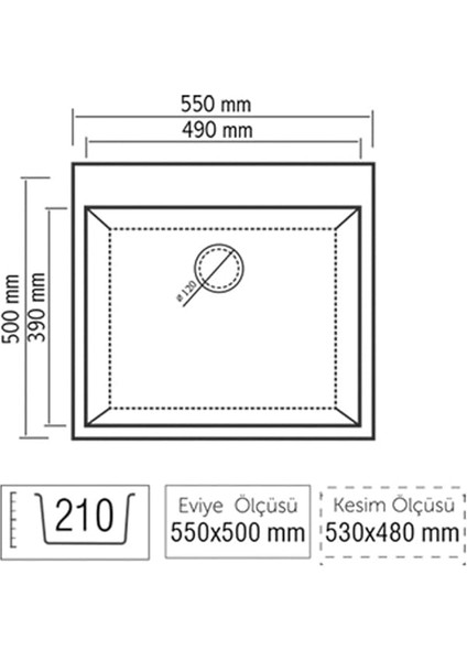 LX-535 Rıva Granit Antrasit Eviye fiyatları