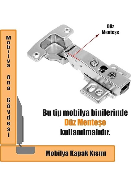 1 Çift Master Frenli Dolap Kapak Menteşesi Pistonlu Düz Tas Menteşe fiyatları