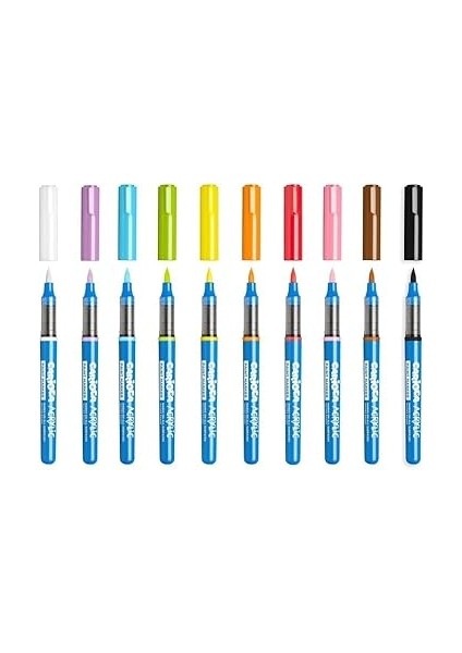 Akrilik Paint Marker Su Bazlı Fırça Uçlu 10'lu fiyatları
