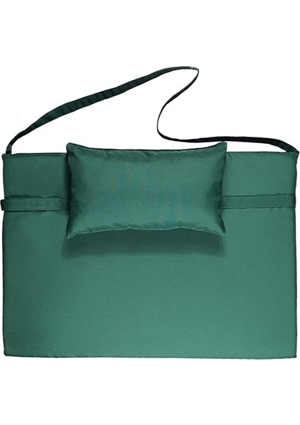 Taşınabilir Katlanır Çanta Şezlong Minderi, Yastıklı Minder (Yeşil)