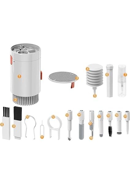 20'si 1 Arada Klavye Temizleme Seti - Fırçalı, Kulaklık ve Pc Temizleme Kiti, Airpods 1/2/3/pro, Dizüstü Bilgisayar, Cep Telefonu Için fırsatları