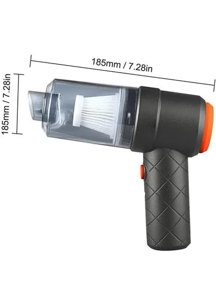 ST-6644 6000R Portatif Vakumlu Üflemeli Mini Araç Süpürgesi - Toz ve Kül Temizligi, Sıyah fırsatları