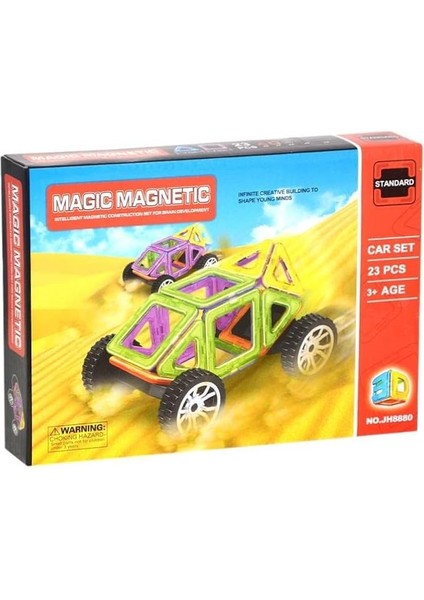 Magic Magnetic Manyetik 23 Parça Araba Tekerli KZL-JH8880