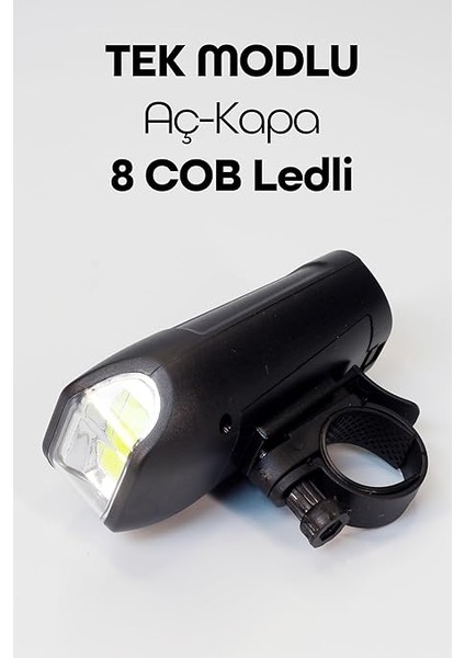 Tekli Ön Fener Işık Pilli 300 Lümen Bisiklet Ön Farı LED Işık Siyah 4446 fırsatları