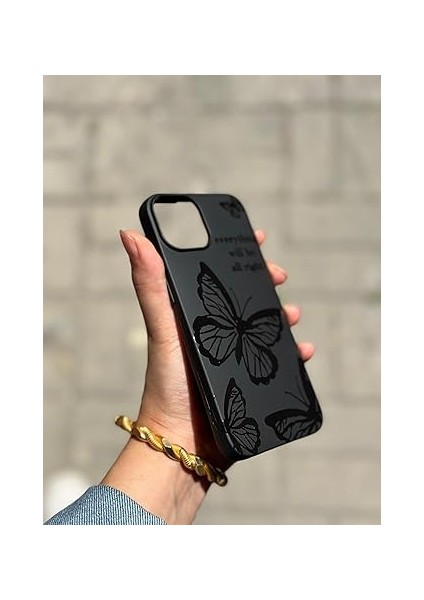 15 Ile Uyumlu Desen Tasarımlı Yüksek Kalite Lansman Içi Kadife Kılıf (Siyah Yazılı Kelebek) fiyatları