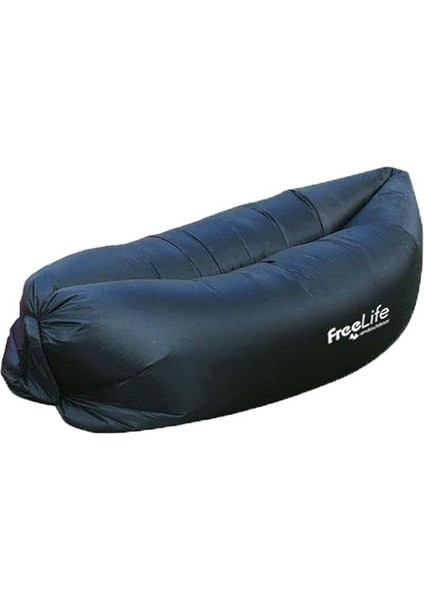 Pratik Şişme Şezlong-Siyah