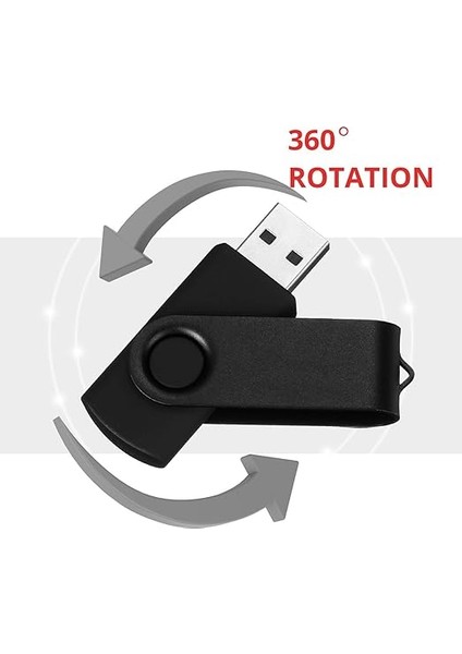 10'lu Paket 16 GB Memory Stick, USB 2.0 Döner Thumb Drive, Flash Drive Veri Depolama (10 x 16 GB Çoklu Renkte) fırsatları