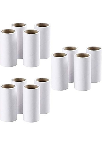 Lint Remover Yedek Rulolar, 12 Parça, Kağıt, Manuel Kullanım