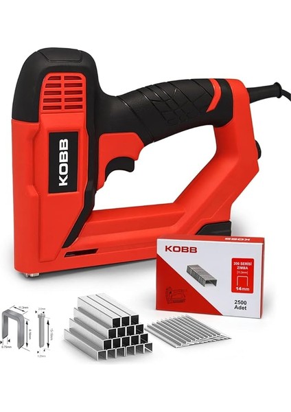 KBZ200B 8-16MM Zımba ve 15-16MM Profesyonel Çivi Çakma Makinesi + 3000 Adet Yedek Zımba ve Çivi